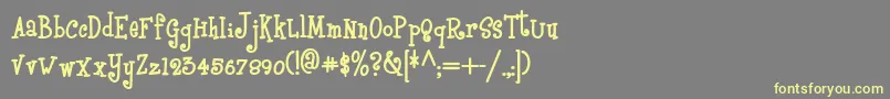 Boyz Font – Yellow Fonts on Gray Background
