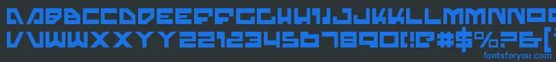 Trajiaフォントについての詳細 フォントTrajia – 黒い背景に青い文字