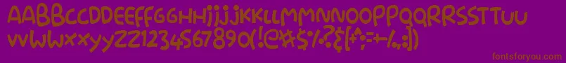 Stringz-fontti – ruskeat fontit violetilla taustalla