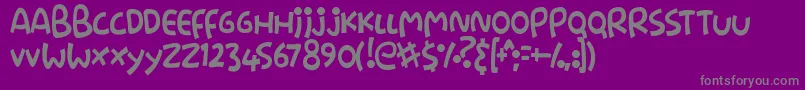 Stringz Font – Gray Fonts on Purple Background