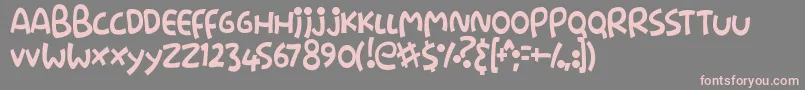 Шрифт Stringz – розовые шрифты на сером фоне