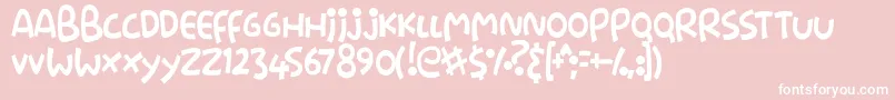 フォントStringz – ピンクの背景に白い文字