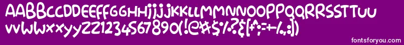 Шрифт Stringz – белые шрифты на фиолетовом фоне