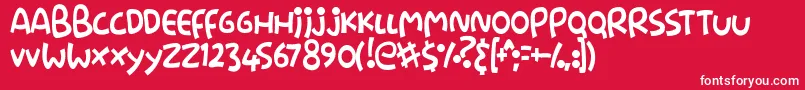 フォントStringz – 赤い背景に白い文字