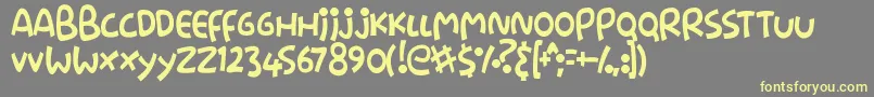 Шрифт Stringz – жёлтые шрифты на сером фоне