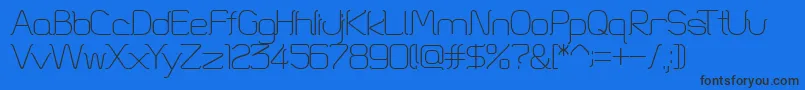 HtSkyline1001 Font – Black Fonts on Blue Background