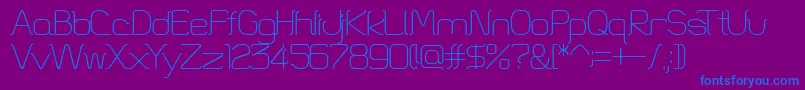 HtSkyline1001 Font – Blue Fonts on Purple Background