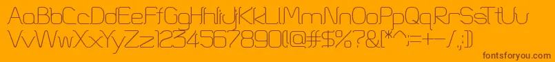 HtSkyline1001 Font – Brown Fonts on Orange Background