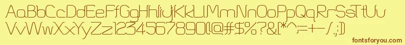 HtSkyline1001 Font – Brown Fonts on Yellow Background