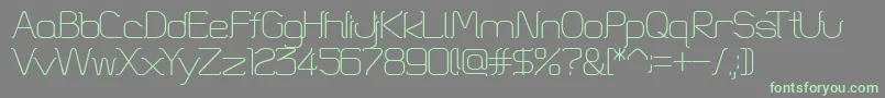 HtSkyline1001 Font – Green Fonts on Gray Background