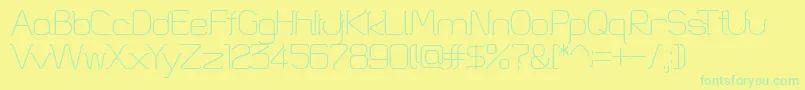 Czcionka HtSkyline1001 – zielone czcionki na żółtym tle