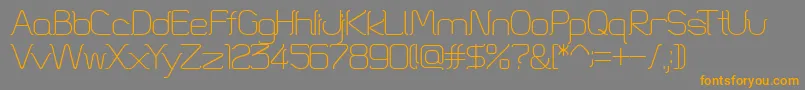 Weitere Informationen zur HtSkyline1001-Schriftart HtSkyline1001-Schriftart – Orangefarbene Schriften auf grauem Hintergrund