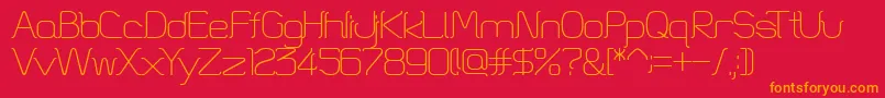 HtSkyline1001 Font – Orange Fonts on Red Background