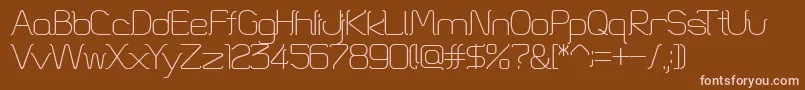 HtSkyline1001 Font – Pink Fonts on Brown Background