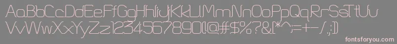 HtSkyline1001 Font – Pink Fonts on Gray Background