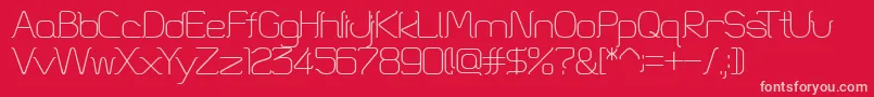 HtSkyline1001 Font – Pink Fonts on Red Background