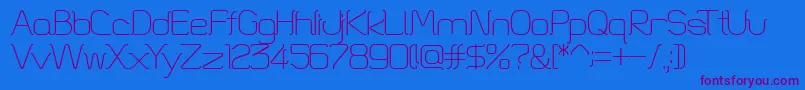 HtSkyline1001 Font – Purple Fonts on Blue Background