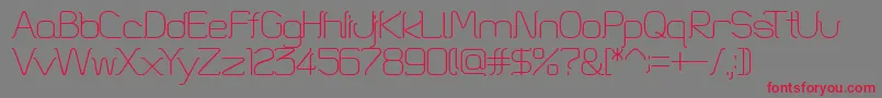 HtSkyline1001 Font – Red Fonts on Gray Background