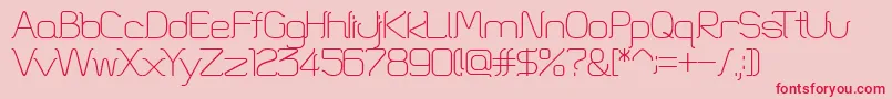 フォントHtSkyline1001 – ピンクの背景に赤い文字