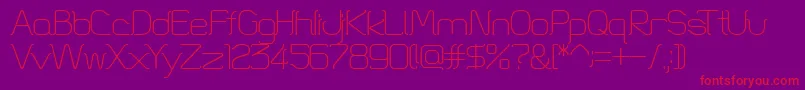 HtSkyline1001 Font – Red Fonts on Purple Background