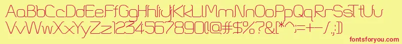 HtSkyline1001 Font – Red Fonts on Yellow Background