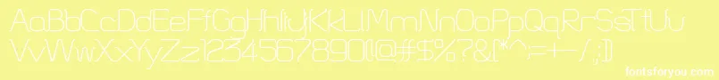 HtSkyline1001 Font – White Fonts on Yellow Background