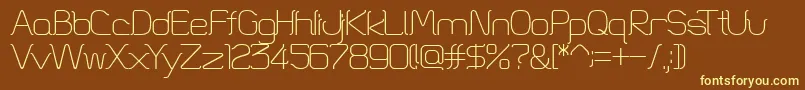 HtSkyline1001 Font – Yellow Fonts on Brown Background