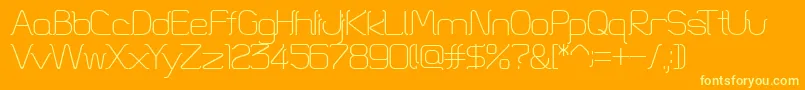 HtSkyline1001 Font – Yellow Fonts on Orange Background
