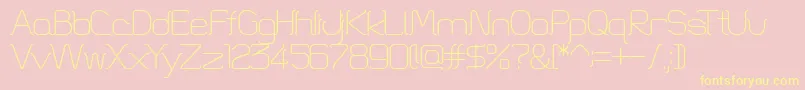 HtSkyline1001 Font – Yellow Fonts on Pink Background
