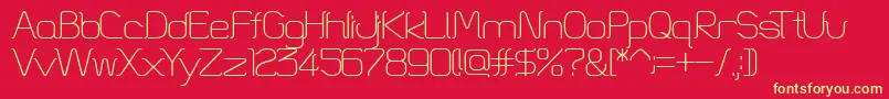 HtSkyline1001 Font – Yellow Fonts on Red Background