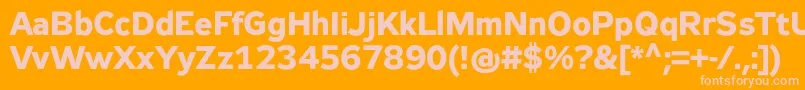Zeppelin32Bold Font – Pink Fonts on Orange Background