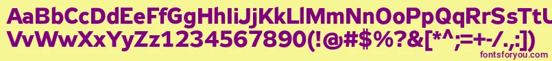 Zeppelin32Bold Font – Purple Fonts on Yellow Background