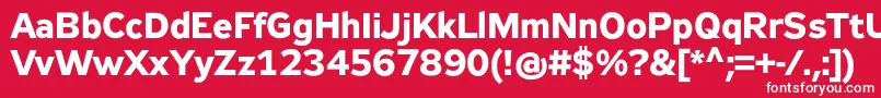 Zeppelin32Bold Font – White Fonts on Red Background