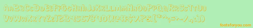 Majs Font – Orange Fonts on Green Background