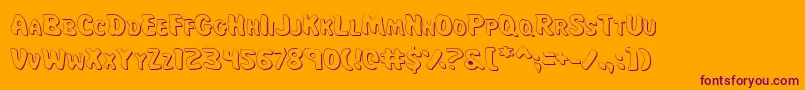 Majs Font – Purple Fonts on Orange Background
