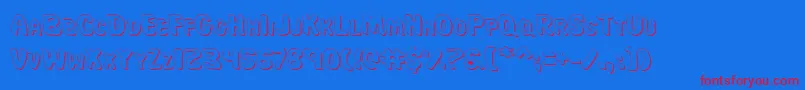 Шрифт Majs – красные шрифты на синем фоне