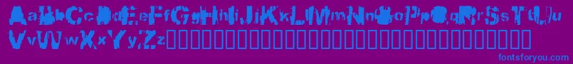 BbqcowMoo Font – Blue Fonts on Purple Background