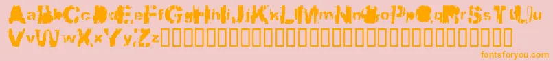 BbqcowMoo Font – Orange Fonts on Pink Background