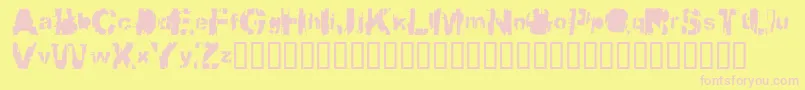 BbqcowMoo Font – Pink Fonts on Yellow Background