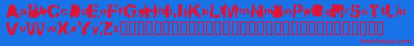 BbqcowMoo Font – Red Fonts on Blue Background