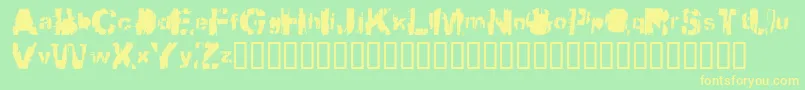 BbqcowMoo Font – Yellow Fonts on Green Background