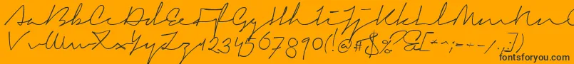 SignericaMedium Font – Black Fonts on Orange Background