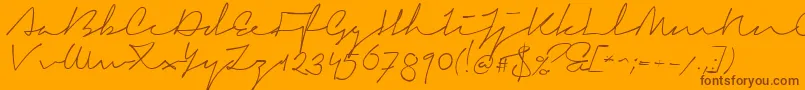 SignericaMedium Font – Brown Fonts on Orange Background
