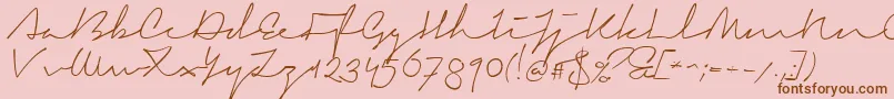 SignericaMedium Font – Brown Fonts on Pink Background