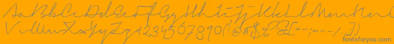 SignericaMedium Font – Gray Fonts on Orange Background