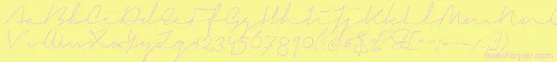 SignericaMedium Font – Pink Fonts on Yellow Background