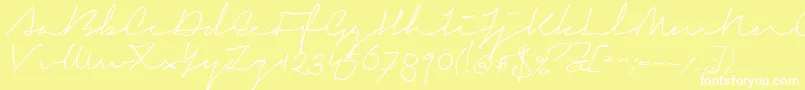 SignericaMedium Font – White Fonts on Yellow Background