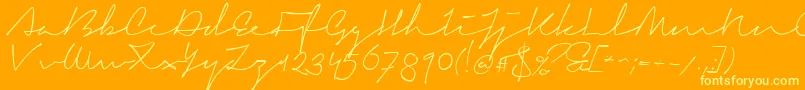 SignericaMedium Font – Yellow Fonts on Orange Background