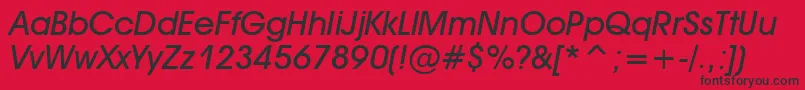 AvantGardeMediumItalic Font – Black Fonts on Red Background