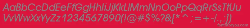 AvantGardeMediumItalic Font – Gray Fonts on Red Background